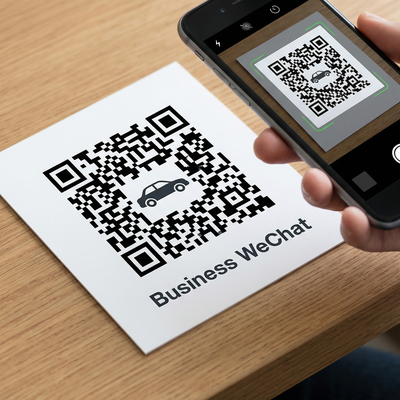 黄色仓库商务二维码